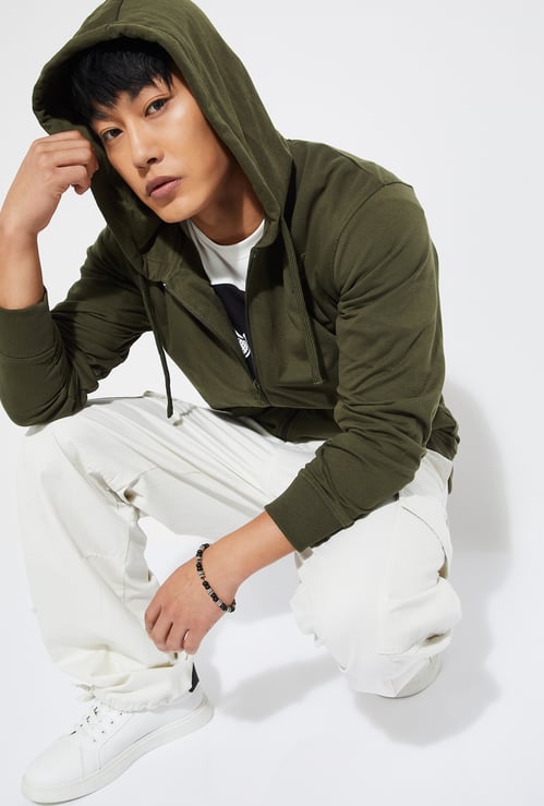 URB_N Men Solid Hooded Sweatshirt