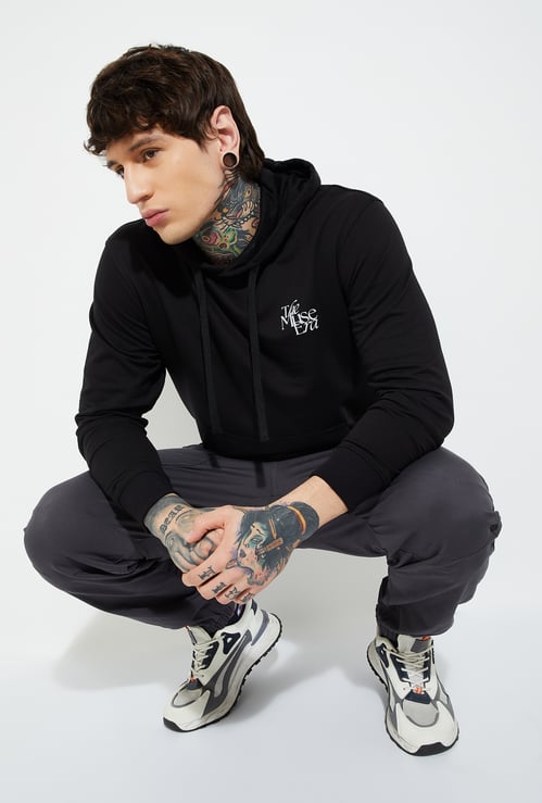 URB_N Men Printed Hooded Sweatshirt