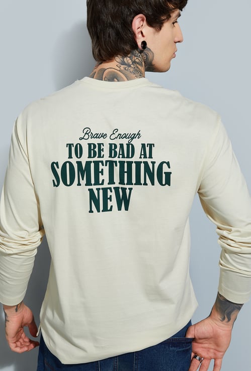 URB_N Men Oversized Back Print T-shirt