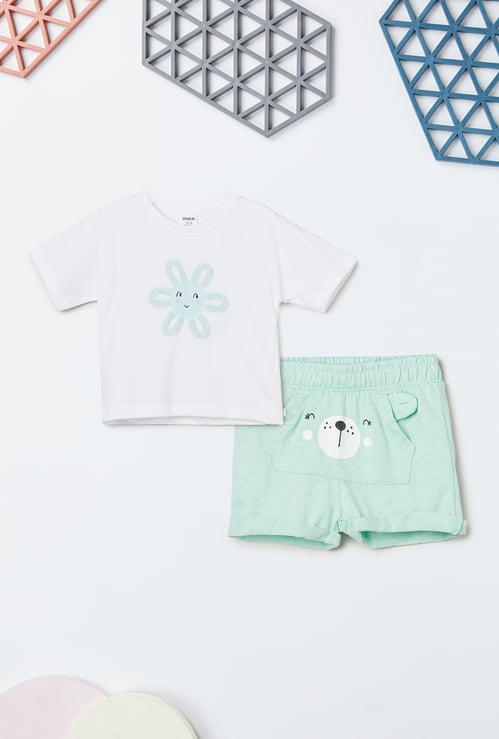 Girls Applique Shorts Set