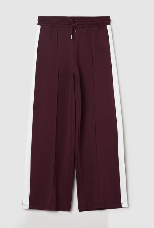 Girls Side Taped Wide Leg Trousers