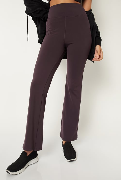 Women Solid Flared Track Pants