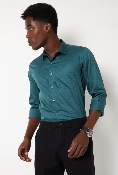 Men Printed Slim Fit Formal Shirt