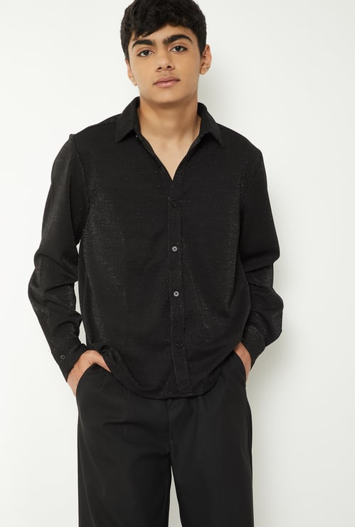 Boys Shimmer Regular Fit Shirt