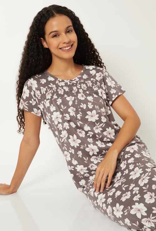 Women Floral Print Nightgown