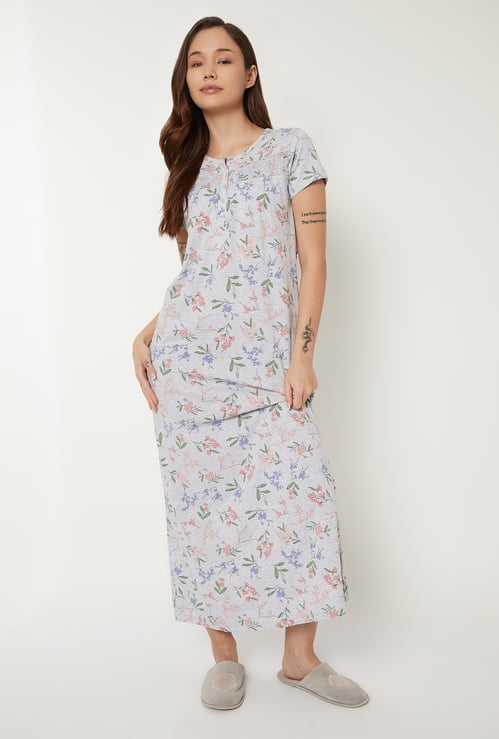 Women Floral Print Nightgown