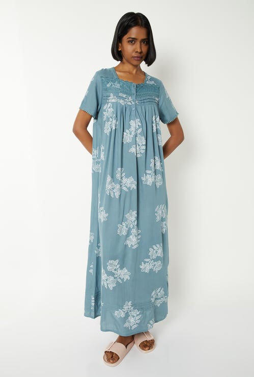 Women Floral Print Nightgown
