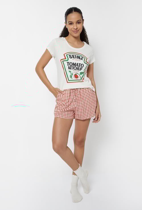 Women Printed Shorts Set