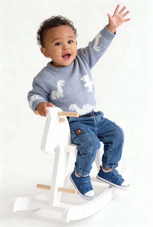 Boys Dino Knit Sweater
