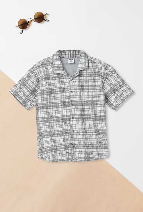 Boys Oversized Checked Shirt