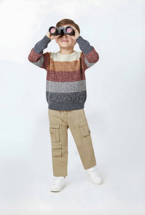 Boys Striped Knit Sweater