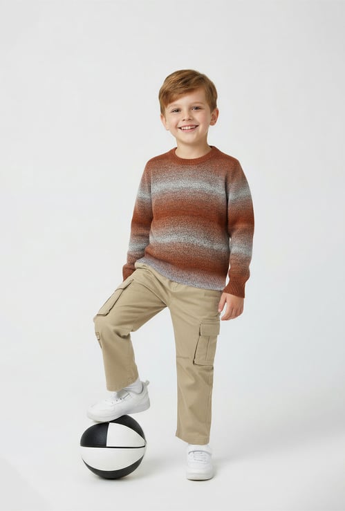 Boys Knit Striped Sweater