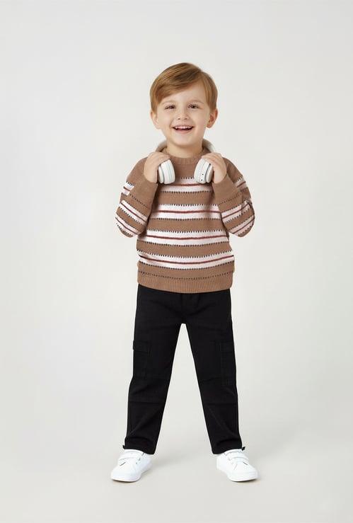 Boys Striped Knit Sweater