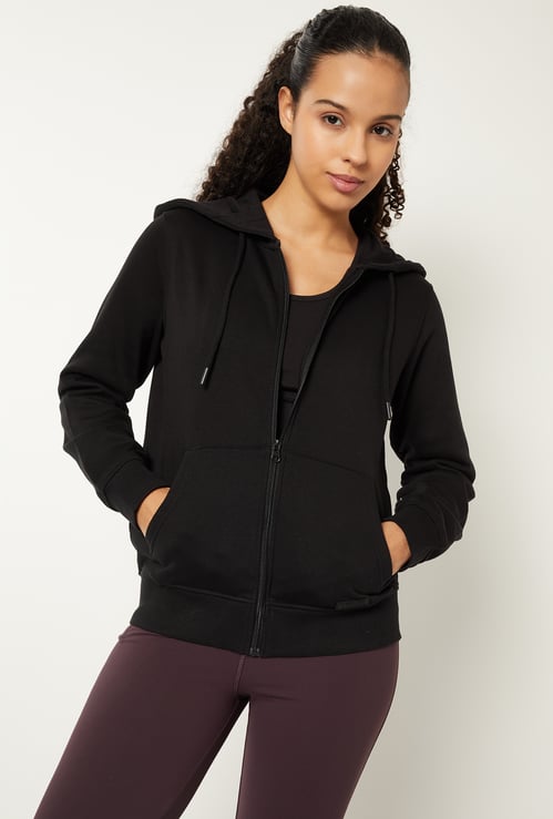 Women Solid Hooded Jacket