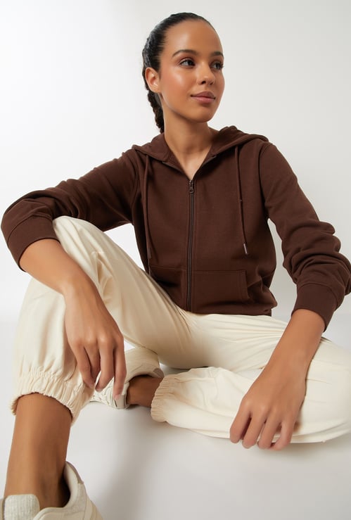 Women Solid Hooded Jacket