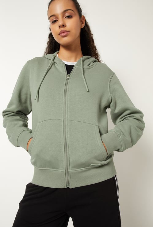 Women Solid Hooded Jacket