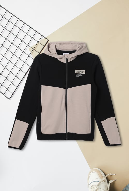 Boys Colourblock Hooded Sweatshirt