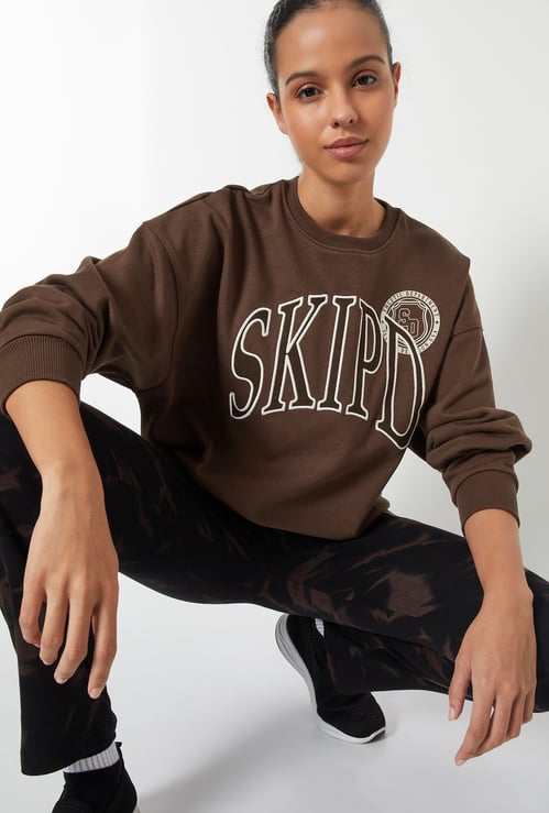 Women Printed Boxy Fit Sweatshirt