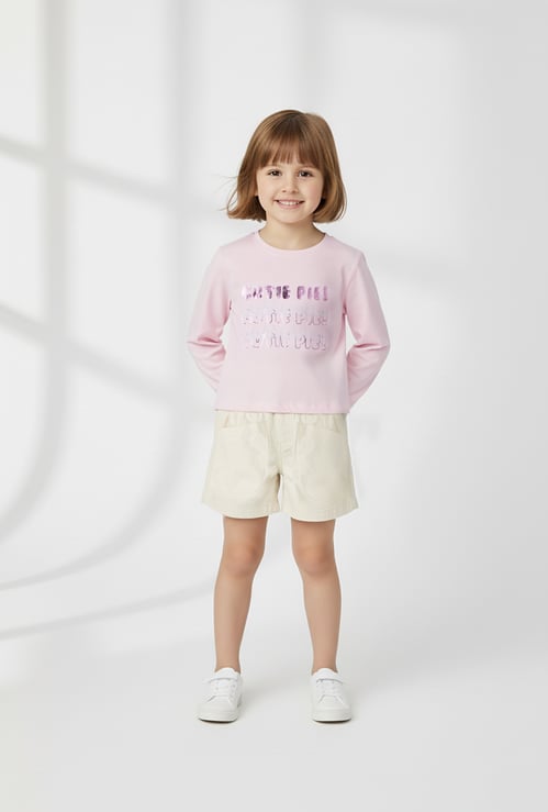 Girls Metallic Printed T-shirt
