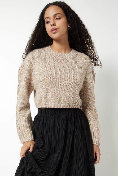 Women Knit Boxy Fit Sweater