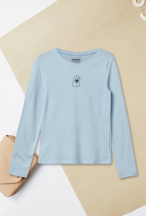 Girls Chest Print T-shirt