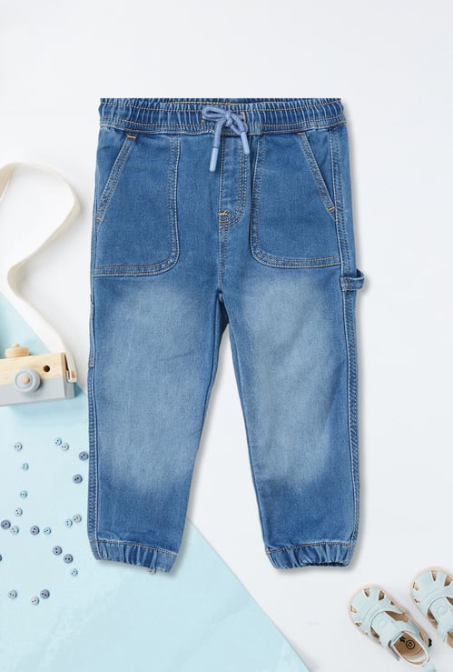Boys Washed Denim Joggers