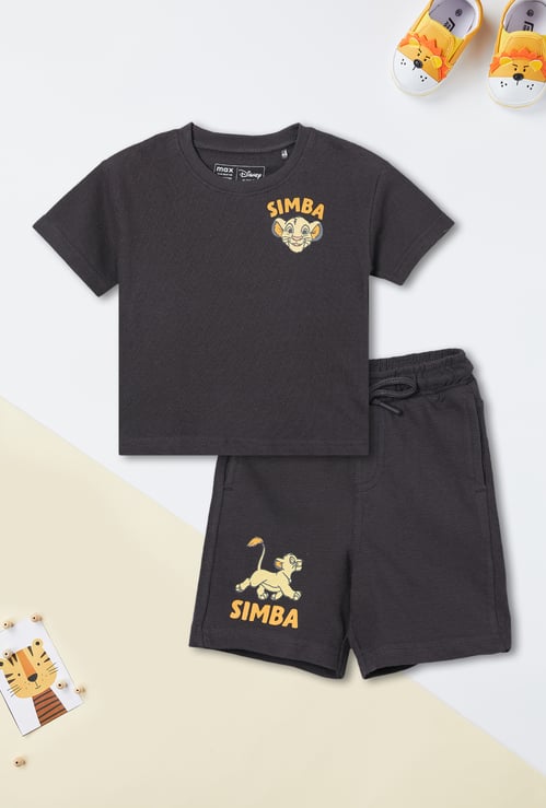 Boys Lion King Printed T-shirt and Shorts