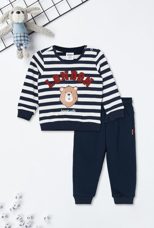 Boys Striped Joggers Set