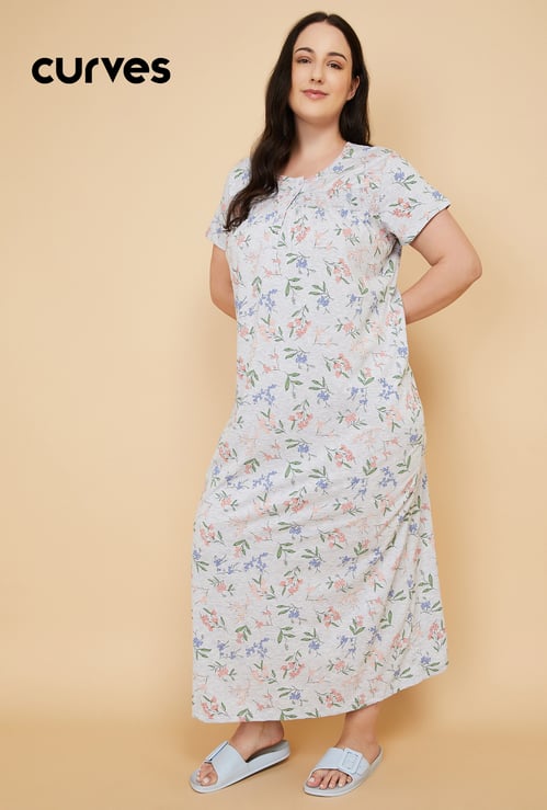 Women Floral Print Nightgown