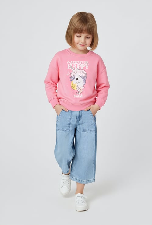 Girls Graphic Print Sweatshirt