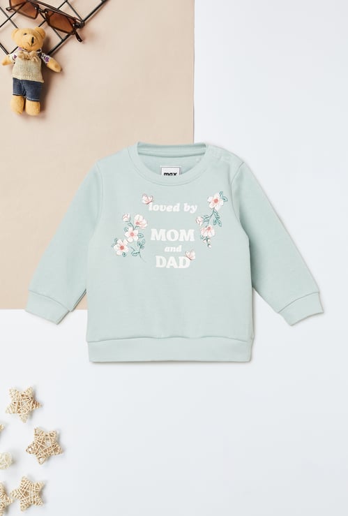 Girls Floral Print Sweatshirt