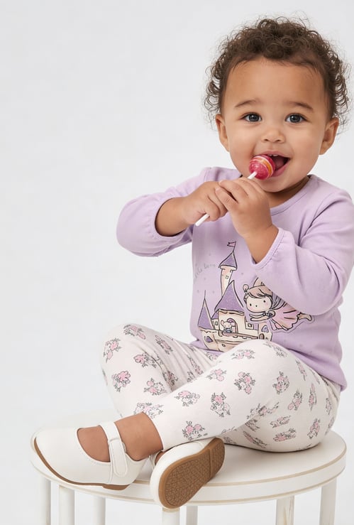 Girls Printed Leggings Set