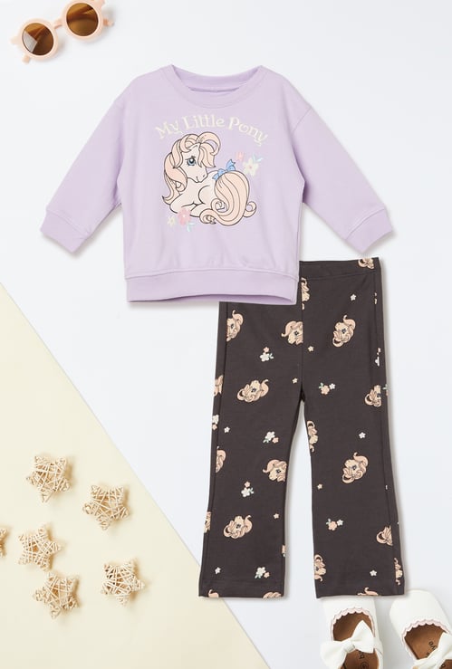 Girls Unicorn Print Leggings Set