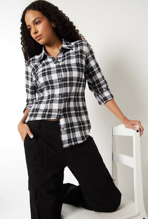 Women Checked Slim Fit Shirt