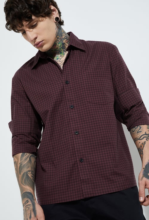 URB_N Men Checked Regular Fit Shirt