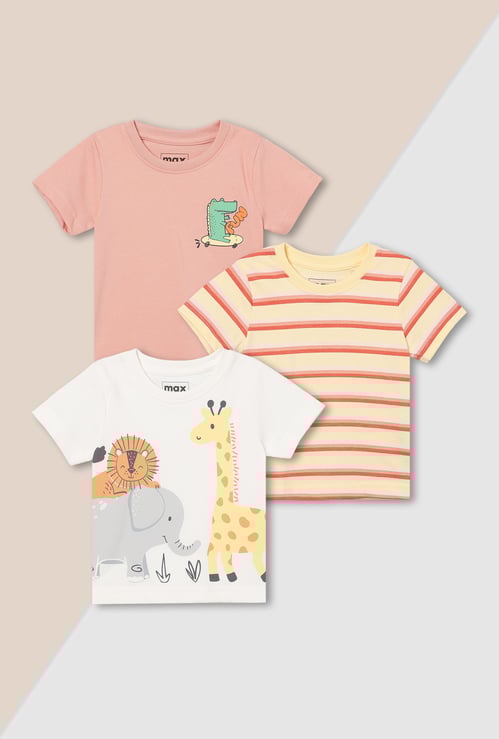 Boys Printed T-shirt - Pack of 3