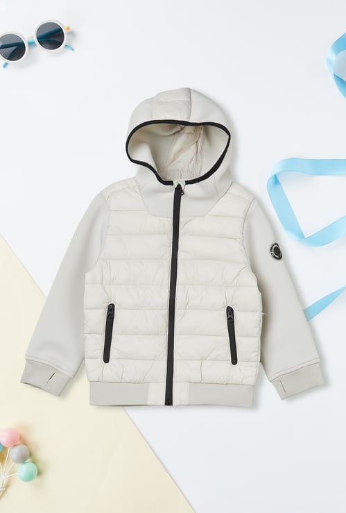 Boys Quilted Hooded Jacket