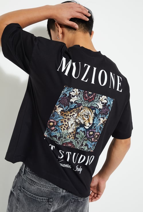 URB_N Men Boxy Fit Back Graphic T-shirt