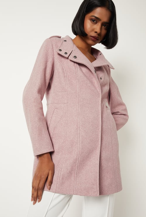 Women Knit Longline Overcoat