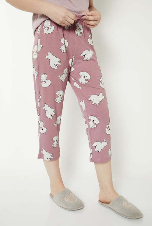 Women Printed Sleepwear Capris