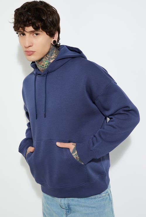 URB_N Men Knit Hooded Oversized Sweatshirt