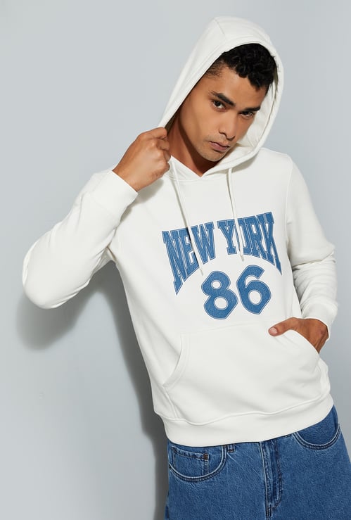 URB_N Men Printed Hooded Sweatshirt