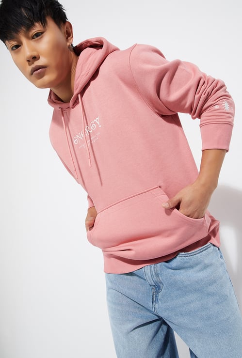 URB_N Men Printed Hooded Sweatshirt