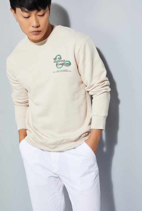 URB_N Men Printed Oversized Sweatshirt