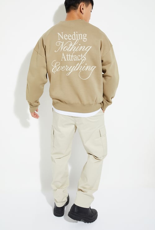 URB_N Men Printed Oversized Sweatshirt