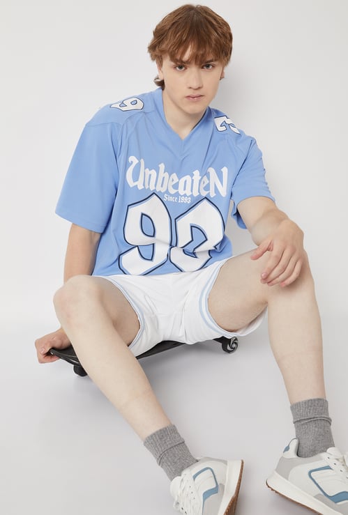 Men Printed Oversized Sports T-shirt