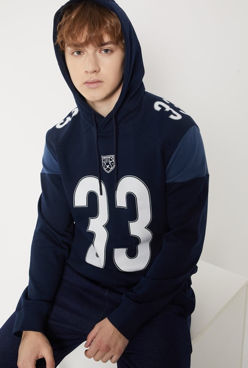 Men Printed Hooded Sweatshirt