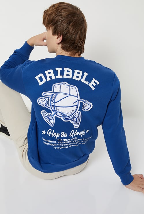 Men Applique Sweatshirt