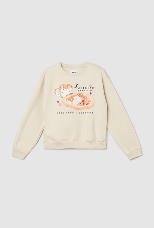 Girls Printed Sweatshirt