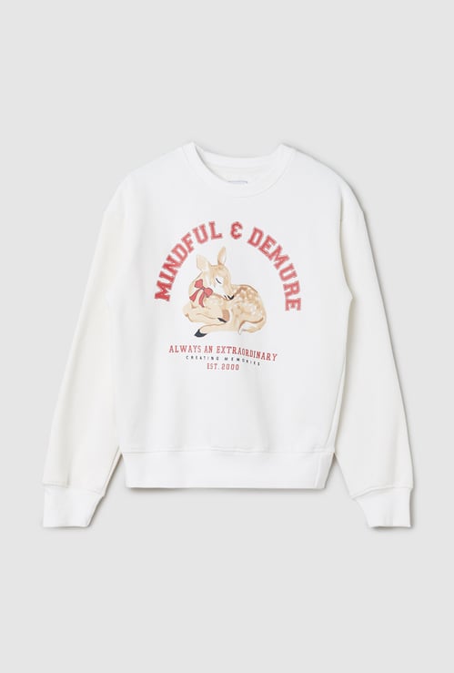 Girls Graphic Print Sweatshirt